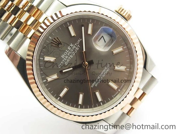 MiroTime 0309 DateJust 36mm 904 SS RG Wrapped 116231 GMF Gray Dial on SS RG Wrapped Jubilee Bracelet A Durable 3276